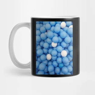 Blue ball pattern photography Mug